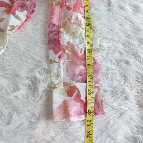 Proportion Petite Conrad Women's Linen Blend Pink Tone Floral Mesh Suit 18 - Picture 5 of 8